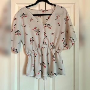 Floral Blouse, size Medium